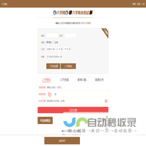 生辰八字算命-四柱八字测算查询_八字网